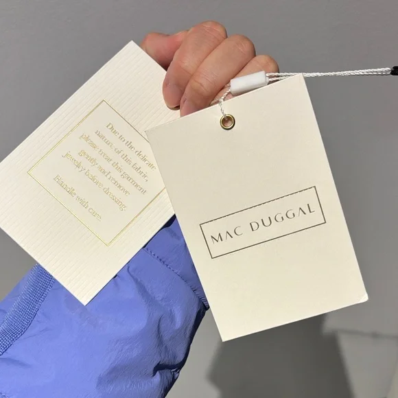 Mac Duggal Black and Pink Floral Maxi Dress - Picture 5 of 9